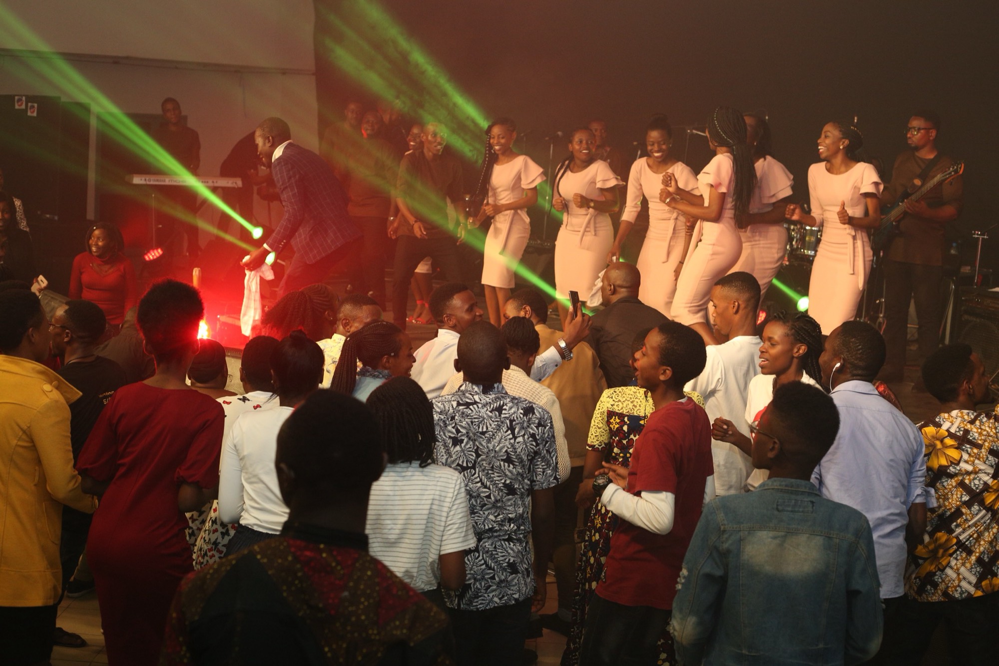 Congregation in worship at the Sifu Bwana live recording